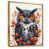 Toile avec cadre flottant or