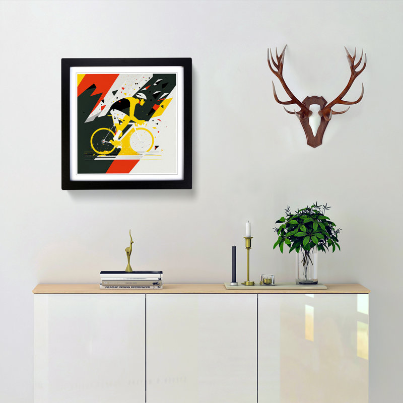 Tour De France Suprematism - Framed Print, Black