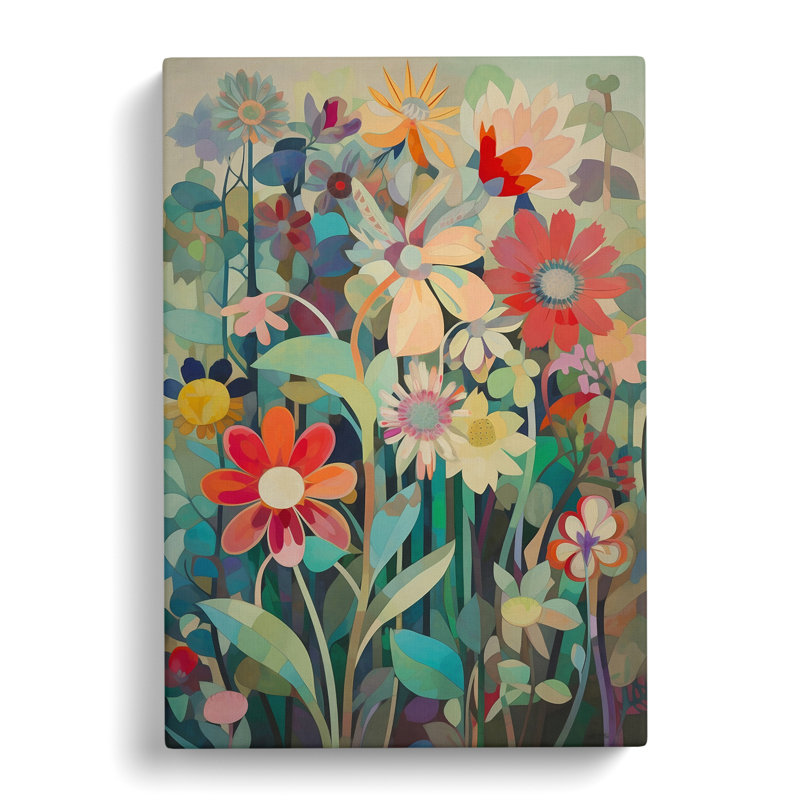 CAN-V0523-1660X Orphism Flowers Vol.8 - Wrapped Canvas Print, 50cm H x 35cm W