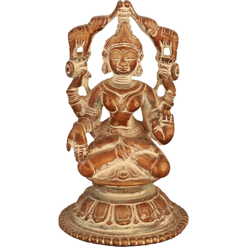 Figurine Gajalakshmi, Cuivre / or