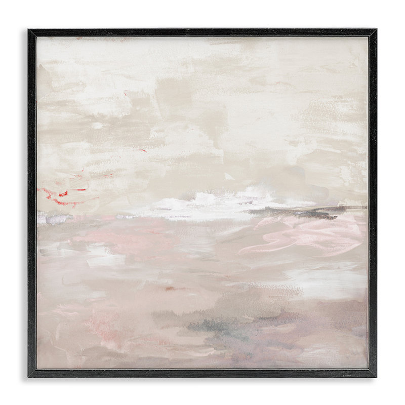 «Serenity Neutral Landscape», art de la giclée noire encadrée par Lanie Loreth, H 12 po x l 12 po
