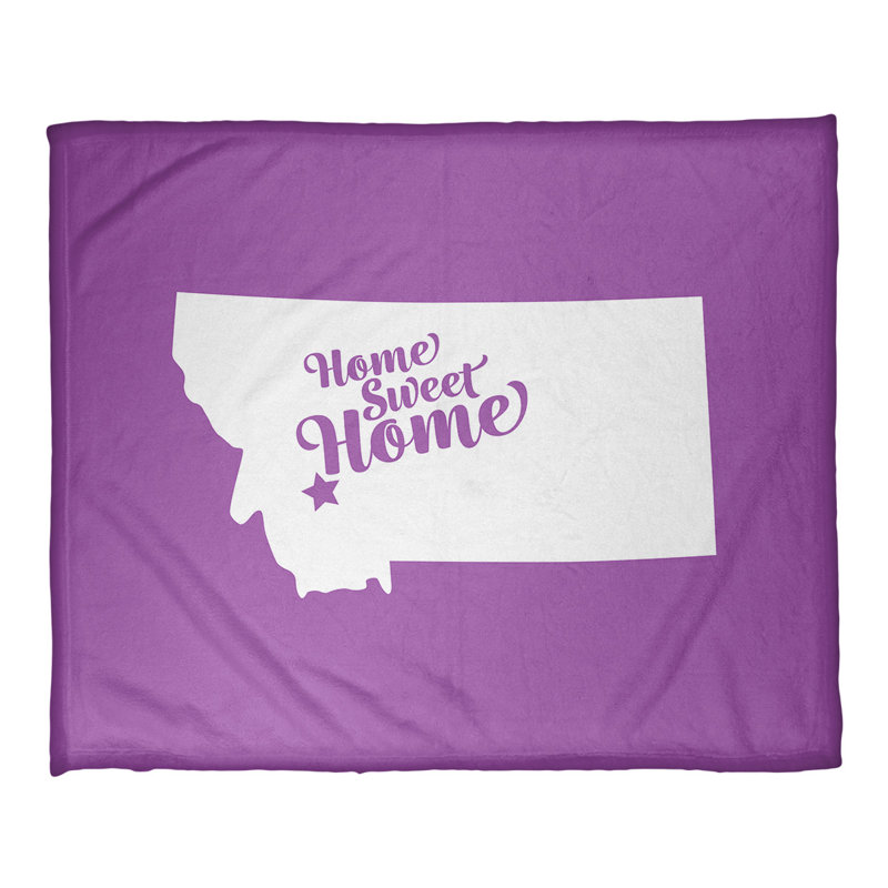 Jeté en polaires pour butte home, l 32,5 po x L 42,5 po, Violet