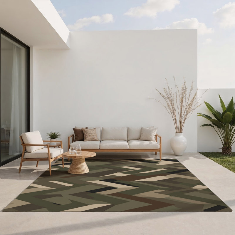 Tapis intérieur et extérieur Shadow Route, Rectangle 1 pi 6 po x 2 pi 6 po