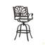 Tabouret pivotant en fonte d'aluminium