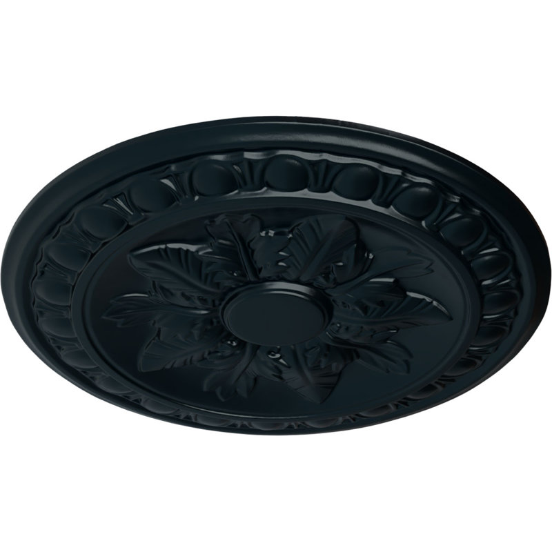 Médaillon de plafond Endurathane Luton, P 15 3/4 po x P 5/8 po (convient aux auvents jusqu'à 1 1/8 po), finition or vert peint à la main