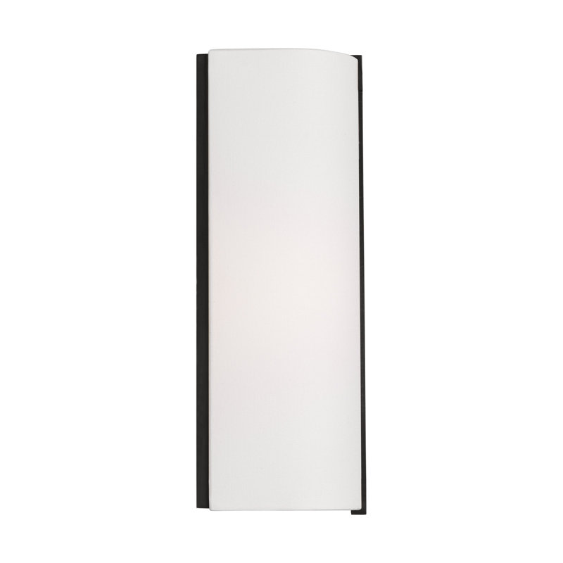 Thom Filicia Bergen 1 Light Bathroom Bedroom Wall Fixture With White Linen Shade, Aged Iron