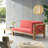 X-Back Corner Bench-R With Coffee Table