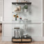 Vitrine moderne en verre avec grands tiroirs-304652729