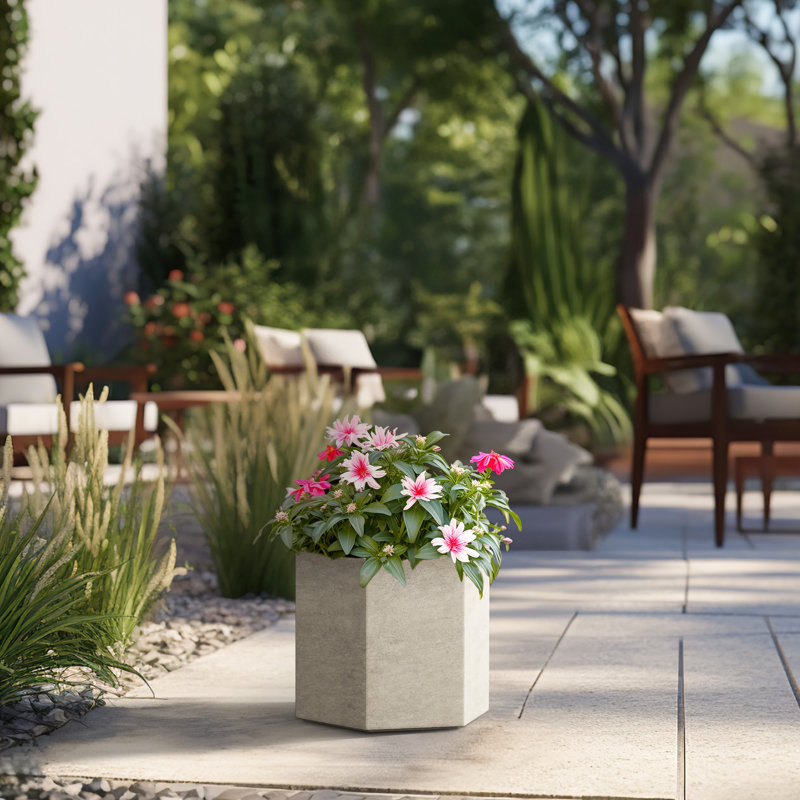 Evelita Handmade Planter Box, Light Gray