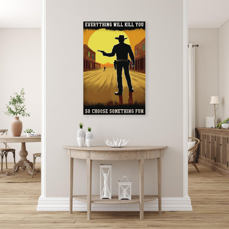Kynsie " Cowboy So Choose Something Fun 3 ", H 36 po x l 24 po x P 1,25 po