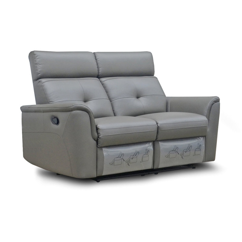 Causeuse inclinable moderne gris foncé.