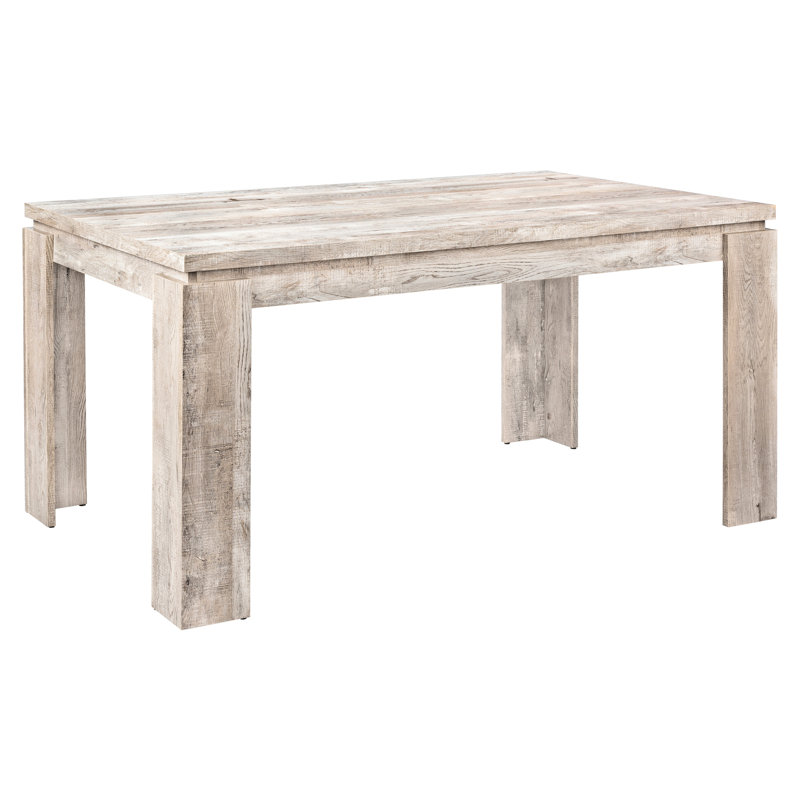Beige Laminate Dining Table, 60" Rectangular, Modern, For Rectangular Taupe Construction Events