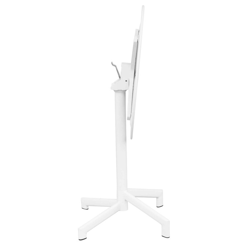 Acherman Round Metal Outdoor Dining Table , 60cm cm W 70cm cm D, White, 74cm H x 60cm L x 60cm W