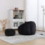 Fauteuil à billes rond avec repose-pieds Coolmore