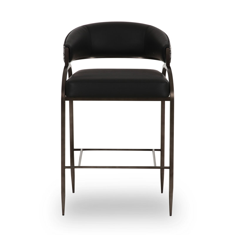 Tabouret de comptoir Tatum, Noir