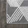 Tapis intérieur / extérieur noir / ivoire à motif géométrique Jazz High-Low Pile