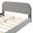 Queen Size Velvet Upholstered Platform Bed,Solid Frame And Stylish Curve-Shaped Design-323356587