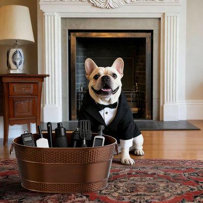 Bac de rangement pour jouets en métal indestructible: panier organisateur de jouets pour animaux avec poignée pour le salon, conception ovale durable de grande capacité