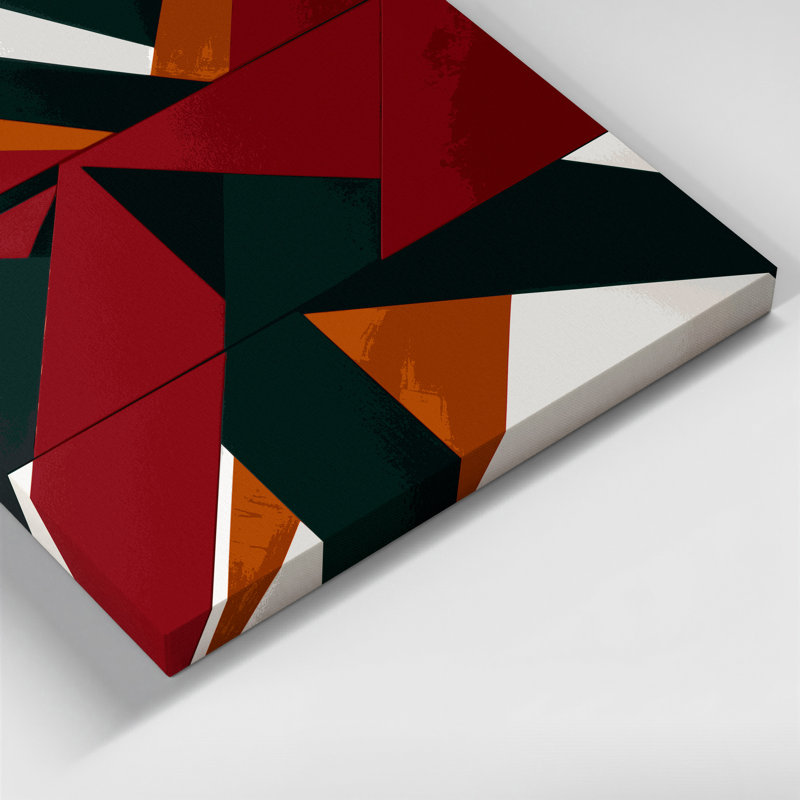 «Geometric Abstraction 57», art mural sur toile brune, H 11 po x l 14 po