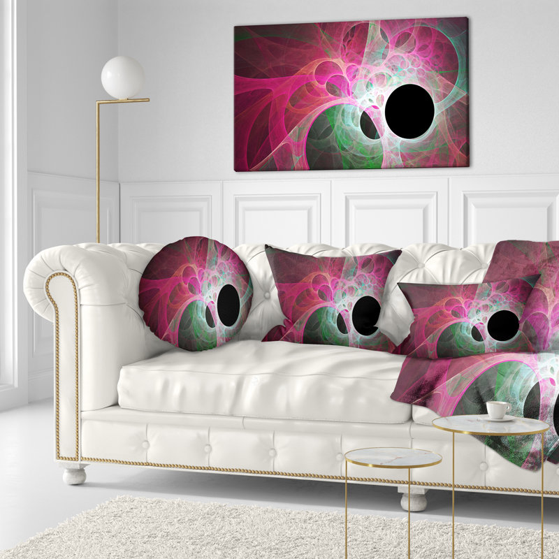 Coussin lombaire abstrait, Rose