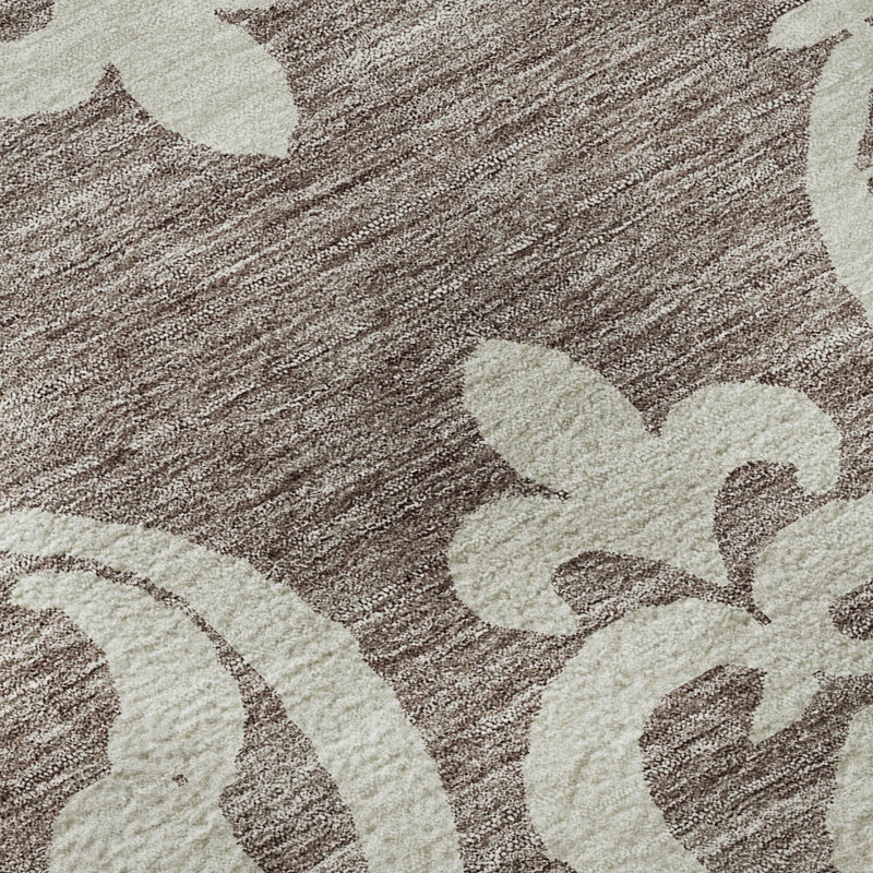 Premium Machine Washable Prisco Taupe Rug, Rectangle 10' x 14'