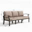 Canapé d'extérieur en aluminium 76 po avec dossier incliné, accoudoirs courbés et pieds de soutien renforcés Mcknight-2139806680
