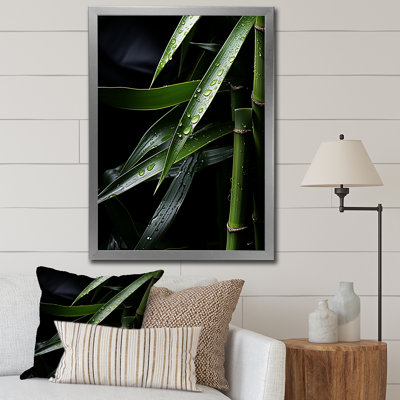 Ingileif vert bambou et noir sur toile