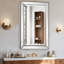 Armoire de salle de bain Nahin 22 po x 30 po rétro avec perle, armoire de surface ou encastrée avec tablettes réglables-455322532-453308611