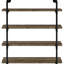 Tablette murale de 40 po en chêne noir et rustique - option de rangement polyvalente, s'adapte à différents espaces + décor brun avec rangement fonctionnel, design vertical-126060736-126060738