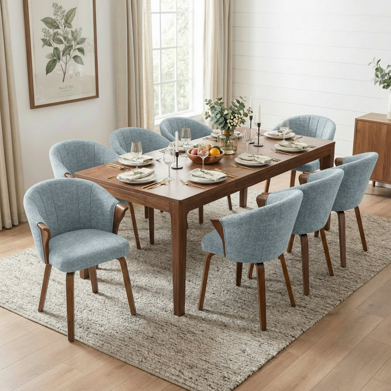 Milano Upholstered Dining Chair, Blue