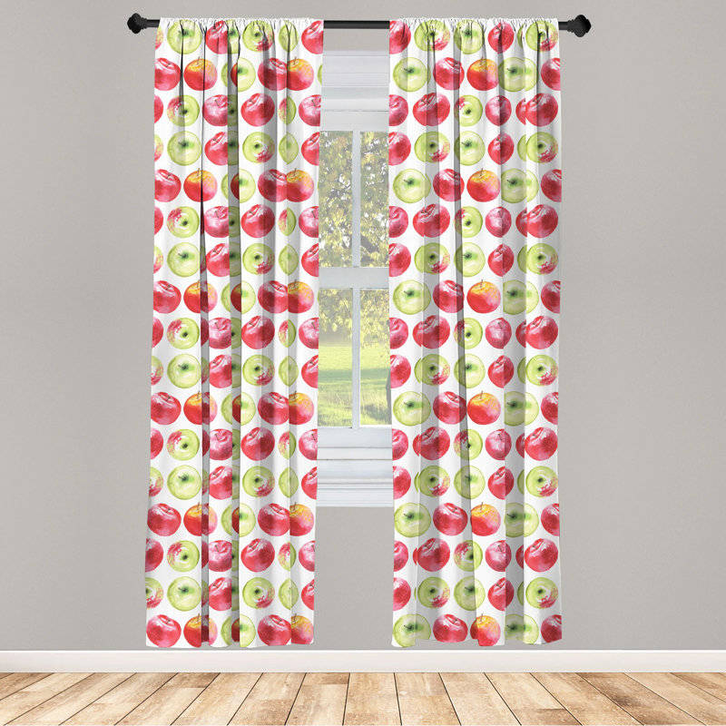 Apple Semi-Sheer Rod Pocket Sliding Panel, 28" x 63"