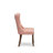 5-Pc Room Set Contain a Wooden Dining Table and 4 Beige Red Polyester Fabric Parson Dining Chairs with Button-Tufted Back, Antique Walnut-2070023929-2070222463