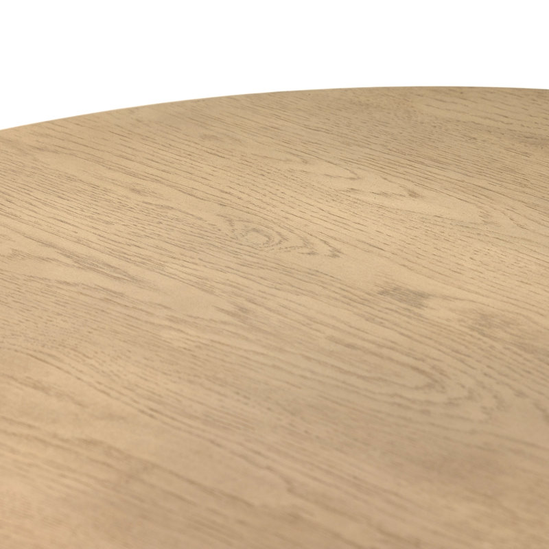 Light Oak Extendable Oval Dining Table with Solid Wood Base