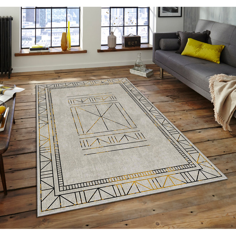 Tapis luxueux (5,2 x 7,5 pi), 100% polyester, 740 g / m² | Tissu de velours doux avec envers en feutre antidérapant, éponge stratifiée pour le confort | Facile à nettoyer, lavable à la machine à 86 ° F | Idéal pour décorer un salon ou une chambre à coucher