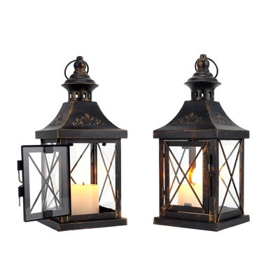 2 Set Of 11''H Metal Candle Holder