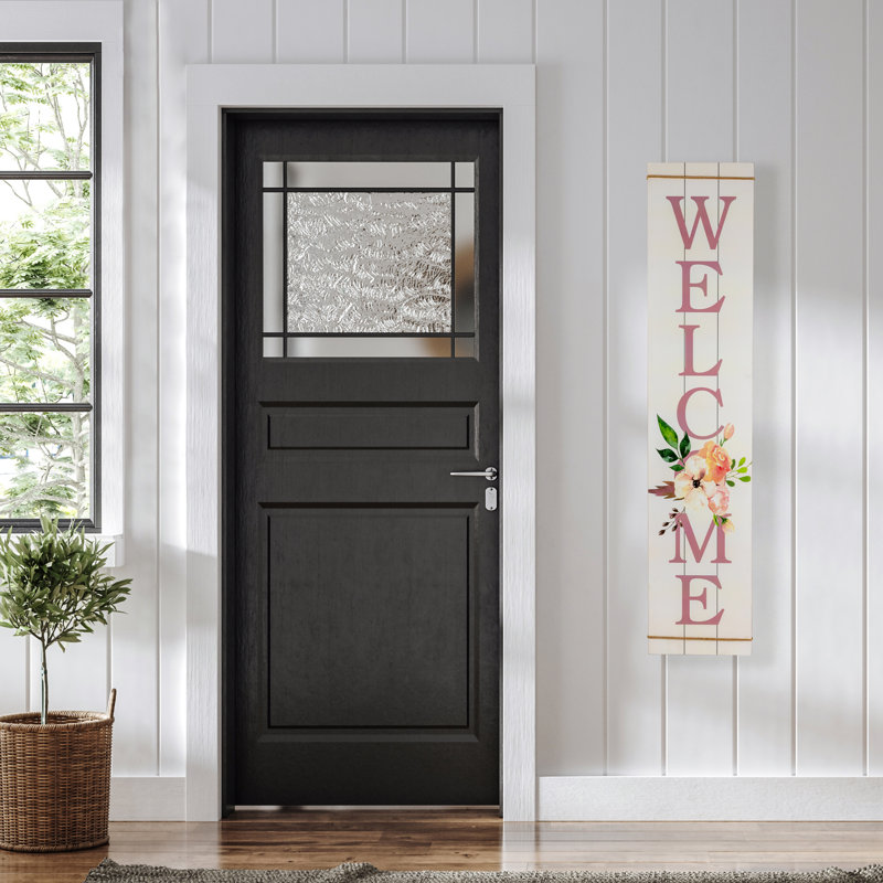 Enseigne murale 48,5 "Floral" Welcome "Spring