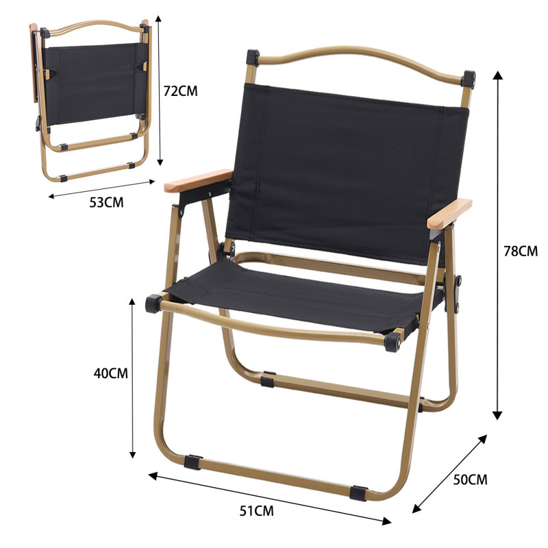 Folding Camping Chair, Black