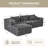 Boneless L-Shaped Deep Seat Modular Sectional Sofa, Corduroy Upholstered Cloud Boneless Couches With Side Pockets-1133178020