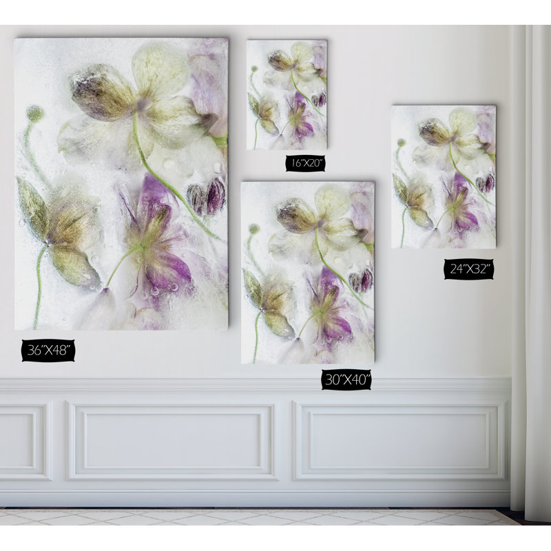 «Frozen Floral IV», reproduction sur toile, H 36 po x l 48 po x P 1,5 po