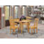 L'ensemble de mobilier de salle à manger 5 pièces comprend une table de cuisine rectangulaire avec Dropleaf et 4 chaises de salle à manger, 30 po x 48 po, babeurre et cerise-131639916-131639919-131639917