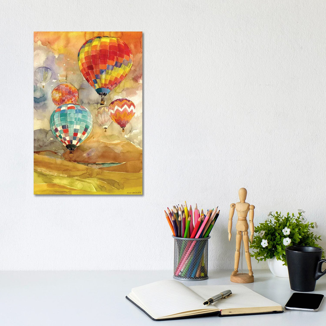 Balloons by Maja Wronska - Wrapped Canvas Painting