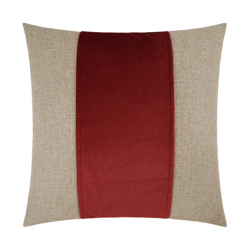 Jefferson Band Pillow Cover & Insert, Sangria, Square 24"