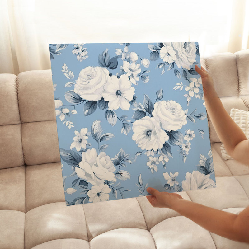 Impression florale sans cadre, H 20 po x l 20 po