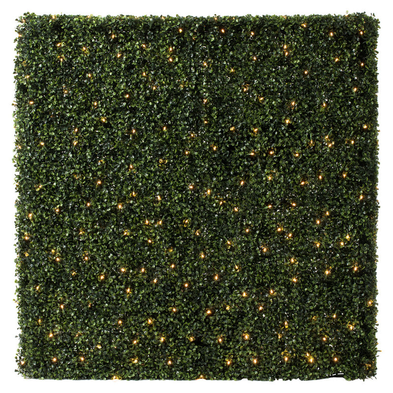 Faux Foliage Hedge in Freestanding, 48" H x 48" W x 12" D