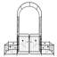 Arche de jardin en métal noir avec barrière - 79,5 po de largeur x 86,6 po de hauteur, pour des grimpeurs colorés 79,5 po x 86,6 po