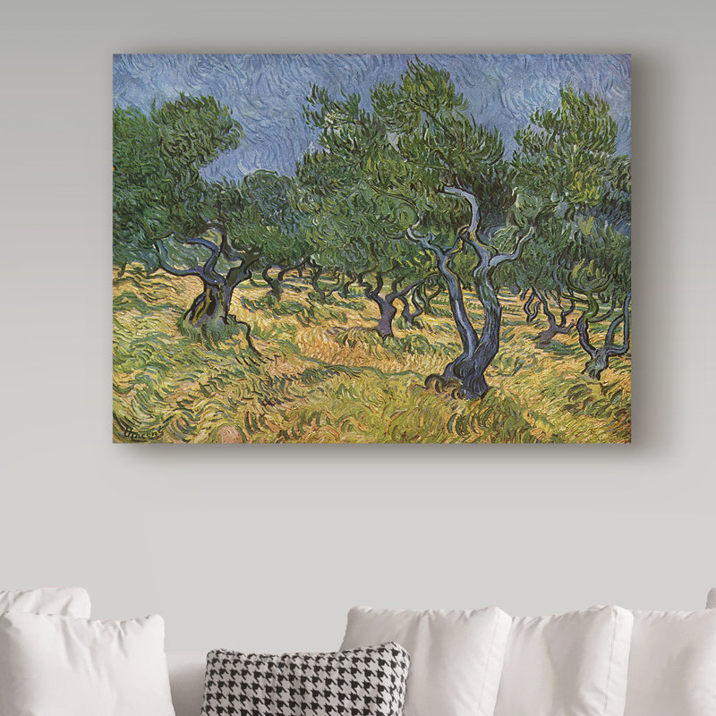 « olive verger midjune » par vincent van gogh, reproduction de peinture à l’huile sur toile tendue
