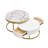 Modern Round Nesting Coffee Table Set with Drawers and Versatile Functionality
