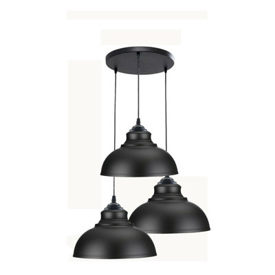 Antonio 3 - Light Black Cluster Pendant