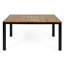 Table de salle à manger moderne en bois avec base en fer - 61 po X P 35,5 po, H 30,5 po, surface protégée et fer, 59,3 l 35,5 l 30 po, renversement, facile à nettoyer