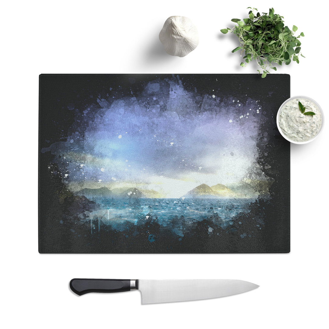 Tempered Glass Faroe Island Ocean View Chopping Board